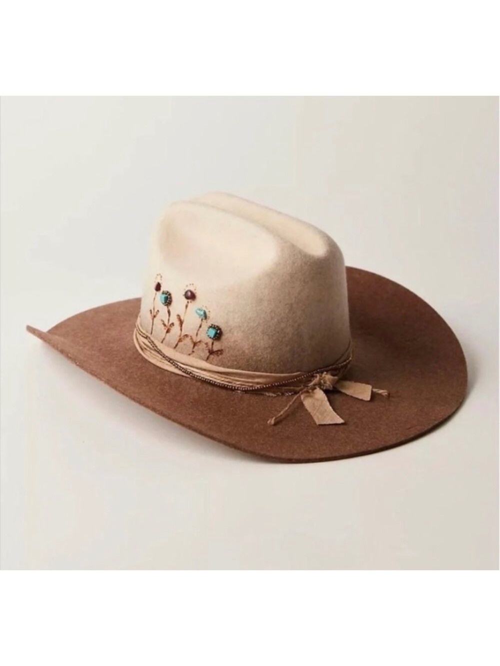 NWT Free People Cassidy Stone Taupe Wool Hat Size Medium